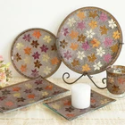 Different Shape and Size Hand Made Mosaic Glass Decorative Plate for Home Decoration