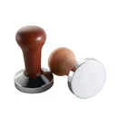 Trendy oak wood handle stainless steel 58MM Espresso power press coffee tamper