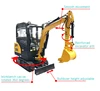 Chinese offer 2.0t hydraulic mini digging machine