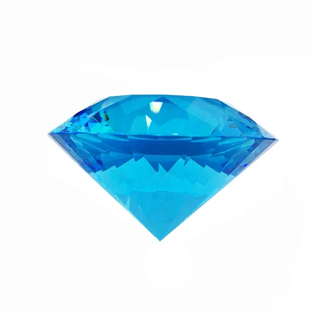 wholesale 80mm aquamarine crystal glass diamond