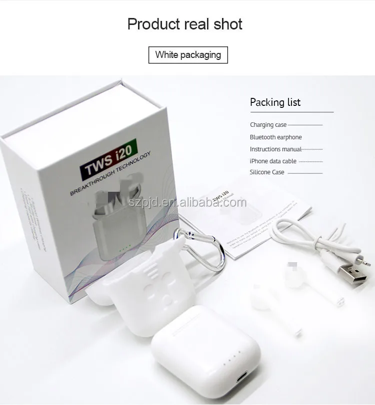 2019 Original Blue tooth i20 TWS with microphone wireless Blue tooth headphones PK i7 i10 i12 - ANKUX.COM
