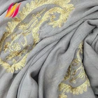 hand-made printing voile 100% Polyester embroidered hijab scarf