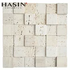 Hasin Natural Mosaic Jazz White Rough Bathroom Stone Wall Tile
