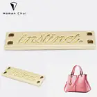 custom design metal logo label for women bag