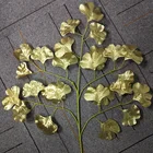 China Wholesale yellow gold green Color 50*65cm Artificial Plastic Ginkgo Leaves Silk Ginkgo Biloba Leaf For Decor