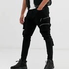 Wholesale Custom Fashion Cargo Pants Mens Cargo Jogger in Black