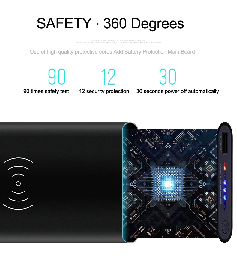 Slim Wireless Power Banks 10000Mah Wireless Charging Power Bank - ANKUX.COM
