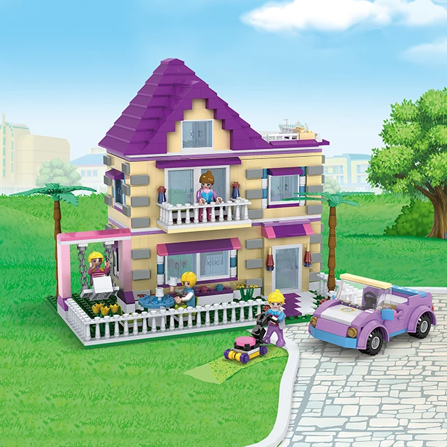 Cogo Plastic Toy Building Brick House Plastic Block Child Toy - Buy 