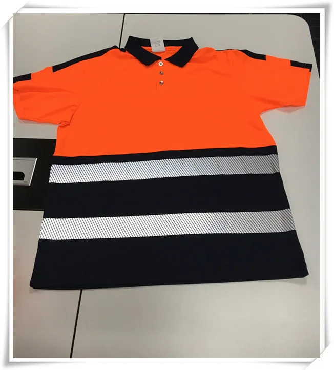 Hot Sale Oem Men'S Safety Reflective Polo Shirt Hi Vis Safety Shirts