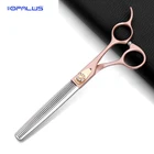 Hot sales 7.5 Inch High Quality Professional Rose Gold Pet Grooming Scissors for Dog Hair Thinning MX235