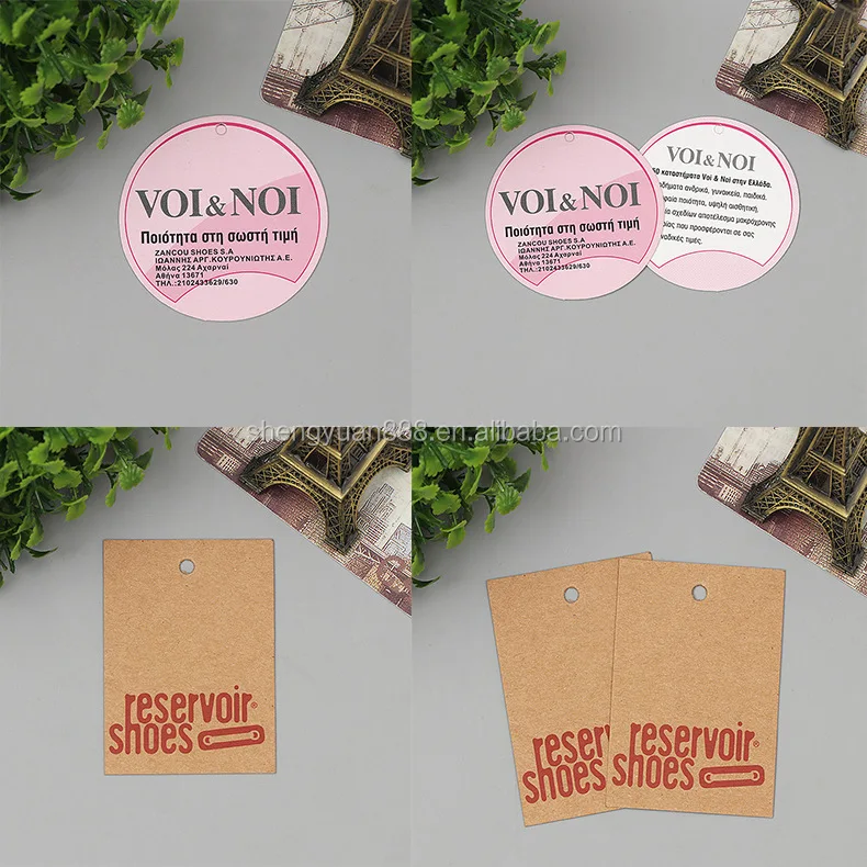 hang tag for dress printed logo clothing paper hangtags pvc
