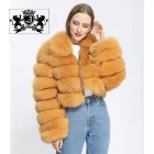 Coat Fur Coat Warm Low MOQ Hot Selling Spring Short Style 4 Sections Ladies Fur Cloth Warm Real Fox Fur Coat Women