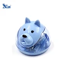 Kids Back to school stationery animal dog shape cute design double hole with lid plastic pencil sharpener
