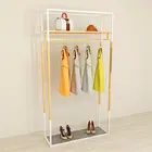 Factory Direct Generous Design Men Shirt Clothes Store Stainless Steel Clothing Display Rack