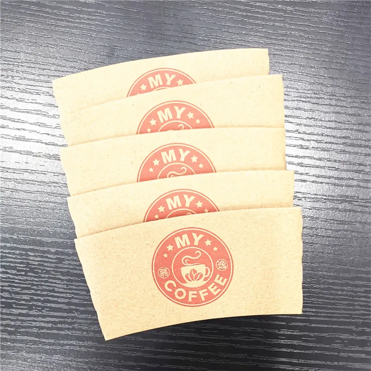 Hot Paper Cup Sleeve Custom Paper Coffee Cup Sleeve Kpop With Logo