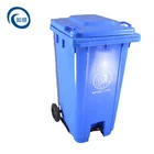 Pedal wheel trash can plastic outdoor community sanitation garbage bin outdoor large capacity foot trash can with cover