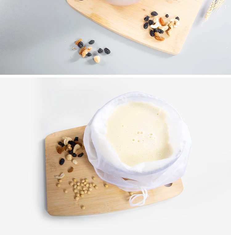 ナットのミルク袋の食品等級のろ過のためのナイロン網ミクロンの浄水器袋 7