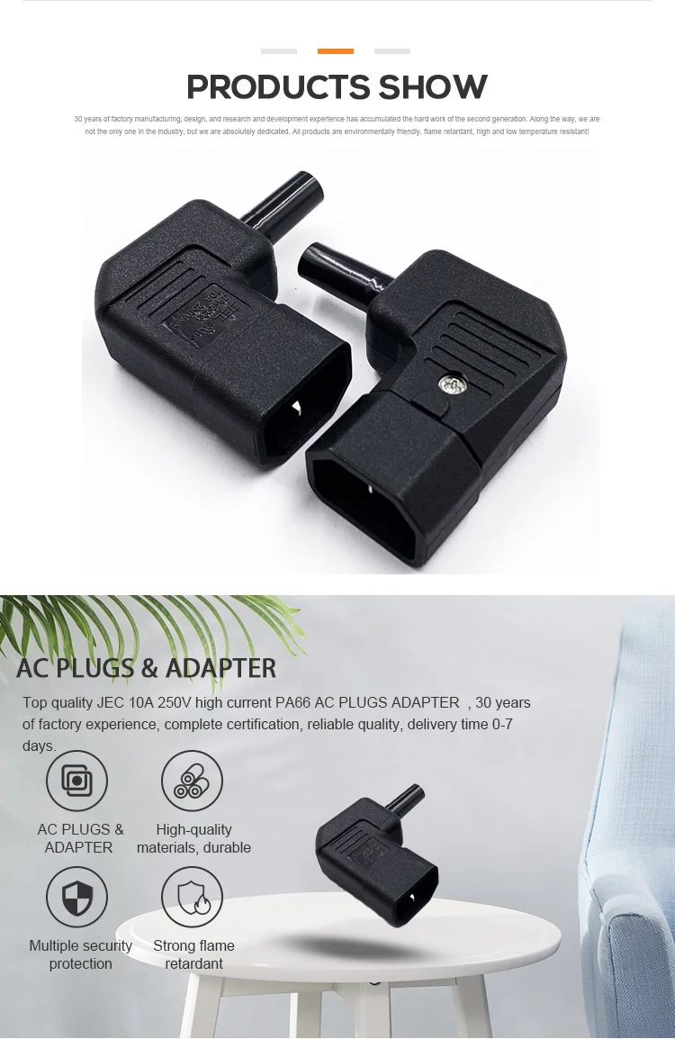 Wholesale Cheap JEC JA-2233-2 AC Power Assembly EU Plug Adapter Plugs Adaptor