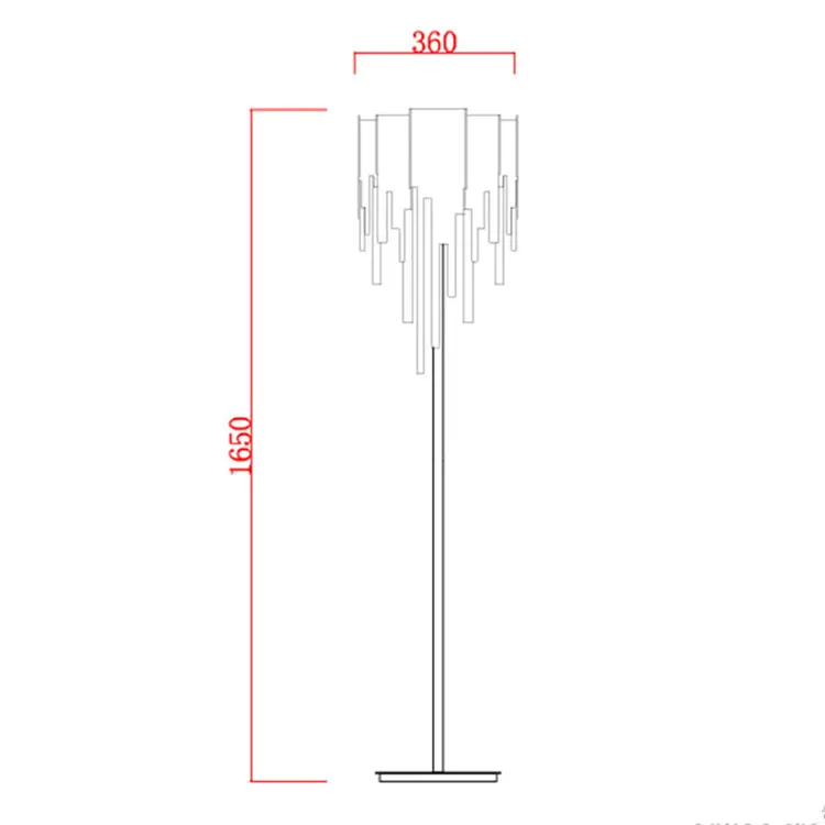 Antique Home hotel Design Luxury Aluminum Chain tassel led light floor Standing Floor Lamp
