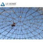 Factory Made Metal Space Frame Pipe Storage Light Weight Steel Structure Dome Warehouse