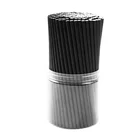 Customized Logo Eco-Friendly black paper straws drinking