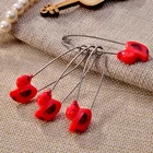 Red Plastic Duck Head Safety Pin for Wholesale