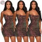 9100117 lowest price suspender micro short colorful sequins club Mini Bodycon Dress Women Sexy