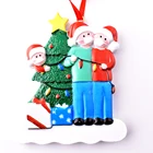 Family DIY In Bulk Supplies 2020 Gift Hanging Tree Decoration Family Resin Christmas Ornaments