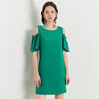 Wholesale Casual Summer women dress off shoulder short sleeve solid mini maxi plus size dress