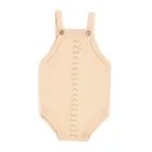 Ready to Ship Wholesale Baby Clothing Sweater Rompers Cute Solid Color Jumpsuit with Button