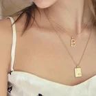 Square Pendant Square New Design 925 Silver Gold Jewelry 18k Gold Plated Square Pendant Necklace