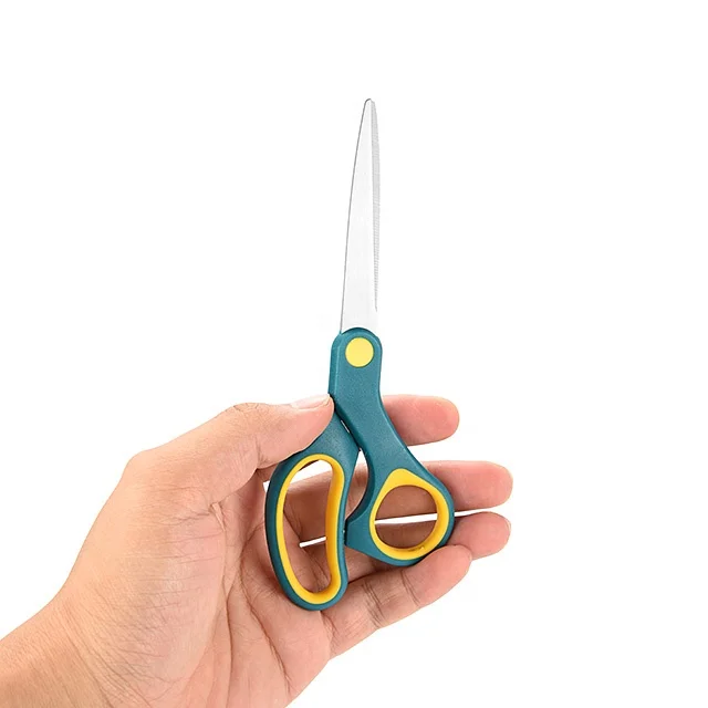 Safely Stainless Steel Student Children DIY Office Paper-Cut Scissor With Soft Grip Handle