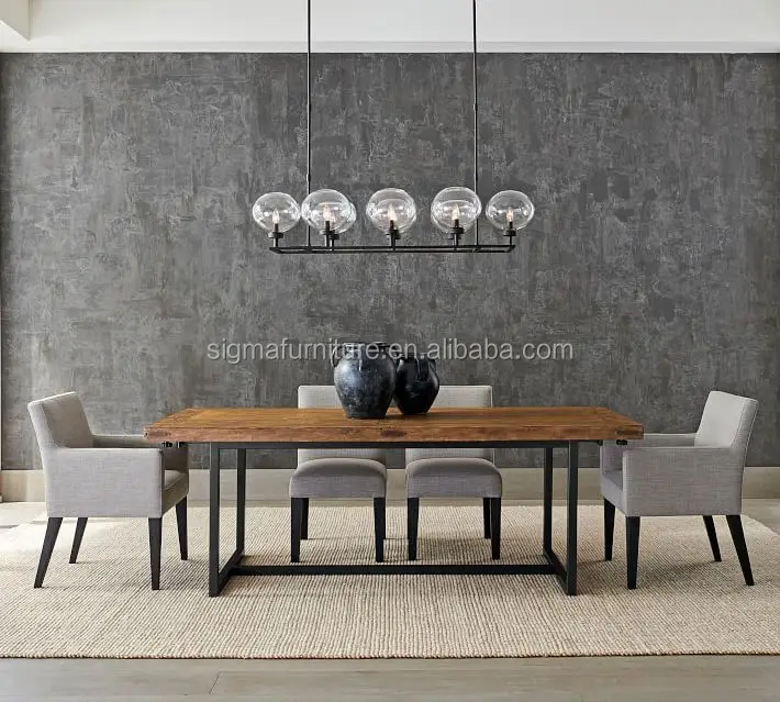 hotel indoor kitchen furniture Dining Table and Classic Upholstered Chair dining set
