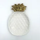 Promotion Dehua White Pineapple Shape Ceramic Trinket Tray Jewelry Dish Craft Gift For Decor