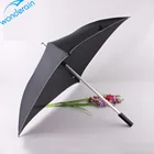 23"*4K 4ribs aluminum frame black color square rain umbrella