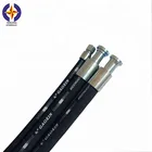Customized high pressure hydraulic fittings carbon steel wire spiraled rubber hydraulic hose assembly