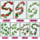 Silk Plastic Cheap Wholesale Artificial Flowers Of Rose Wall Hanging For Wedding Decoration Vine