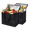 Wholesale Custom Logo Printed Portable Grocery Shopping food delivery Lunch Insulated Cooler Tote Bag