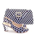 Free shipping and fast delivery Factory price shoe and bag set for african women African ankara material bag