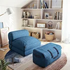 Stylish folding linen sofa bed without beads bean bag