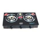Good quality tempered colored glass three burner induction table top gas stove/cooktop