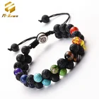 Spiritual New Arrivals Spiritual Natural Volcanic Lava Stone Beads Essential Oil Diffuser Beaded Bracelet