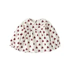 New products 2019 fall fashion korean baby kids clothing children clothes cotton doll collar love long sleeve print t-shirt