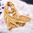 Women winter fashion print shawl scarf pashmina cashmere with tassel
