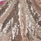 Custom high quality embellished sequins tulle lace fabric for costumes