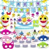 /product-detail/umiss-shark-party-supplies-for-kids-birthday-decorations-includes-cake-toppers-masks-swirls-balloons-62321340544.html