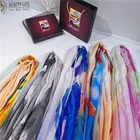 2020 women New fashion Digital flower Printing long plain polyester scarf hijab shawl