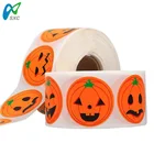 Custom Roll Cute Halloween Pumpkin Decoratng Sticker for Gift Envelope Seals Crafts Notebooks Cards