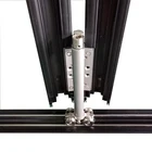 Double tempered glazed glass aluminium door American patio door