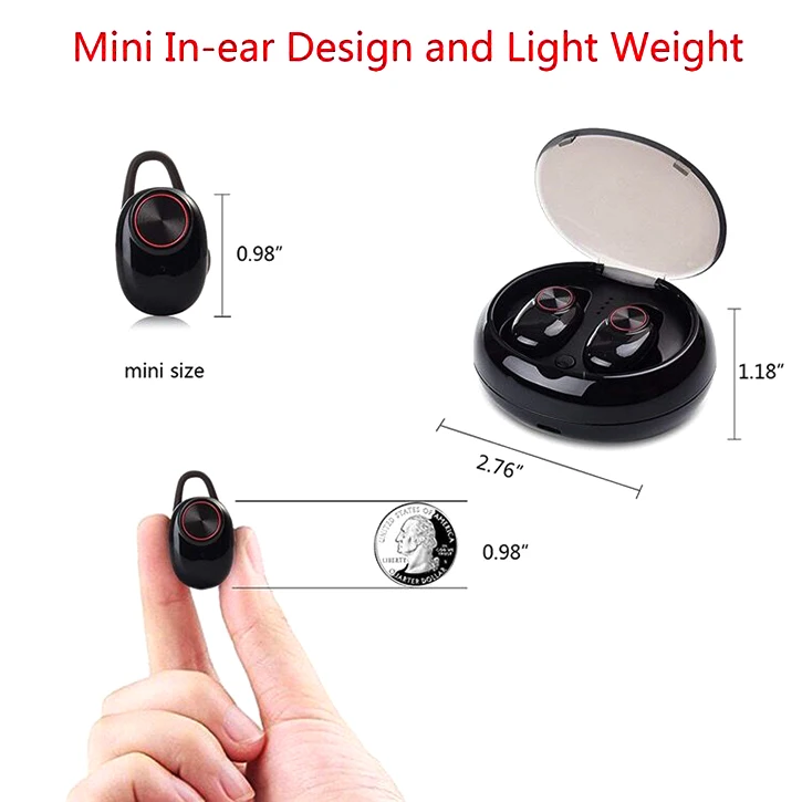 BTH-223 Custom TWS true wireless earbuds 5.0 stereo wireless mini earbuds - ANKUX.COM